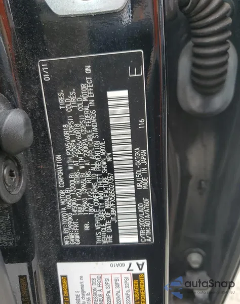 2011 Lexus Gx 460 from USA, damaged, VIN JTJBM7FX5B5027367